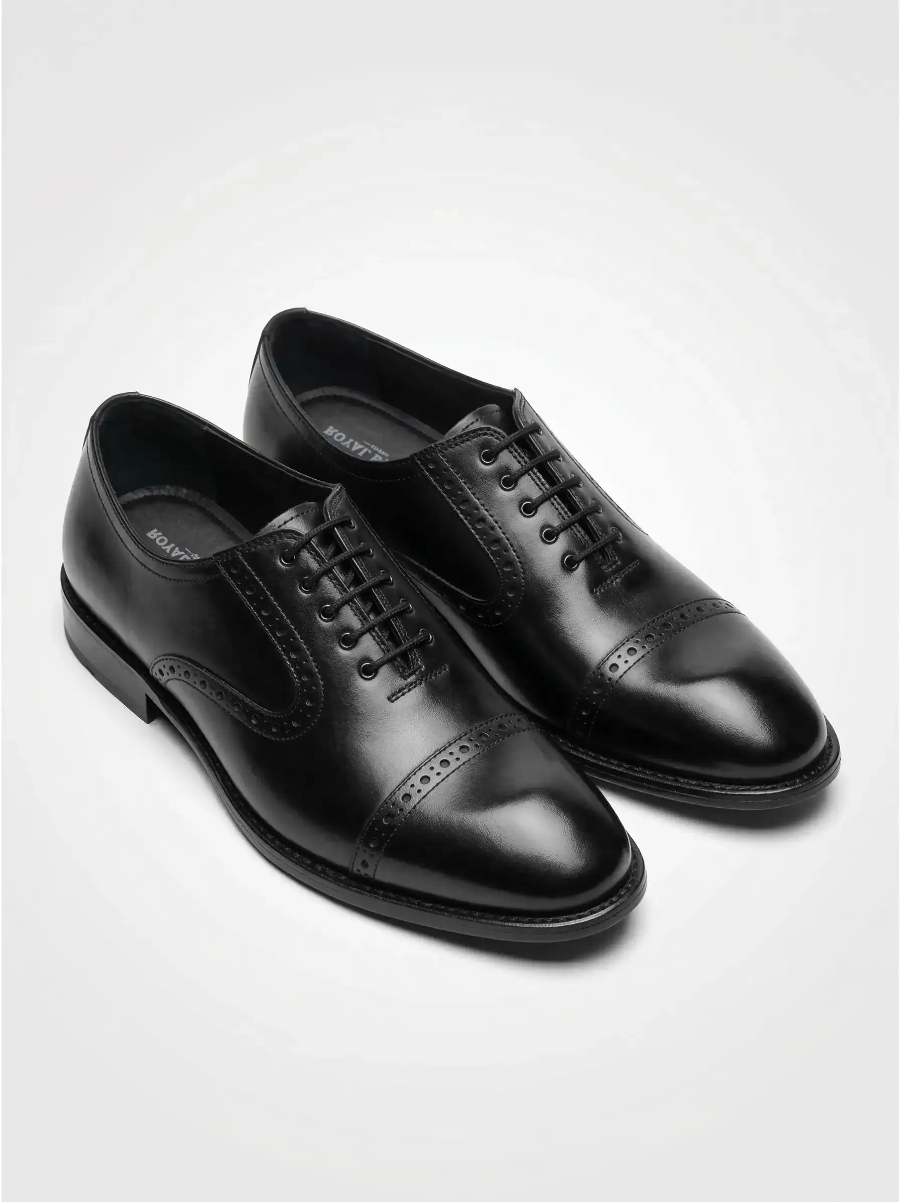 The Chancellor – Black Brogue Oxford Leather Shoes
