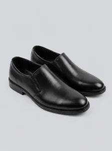 The Sterling – Black Leather Slip-On Shoes - On Sale