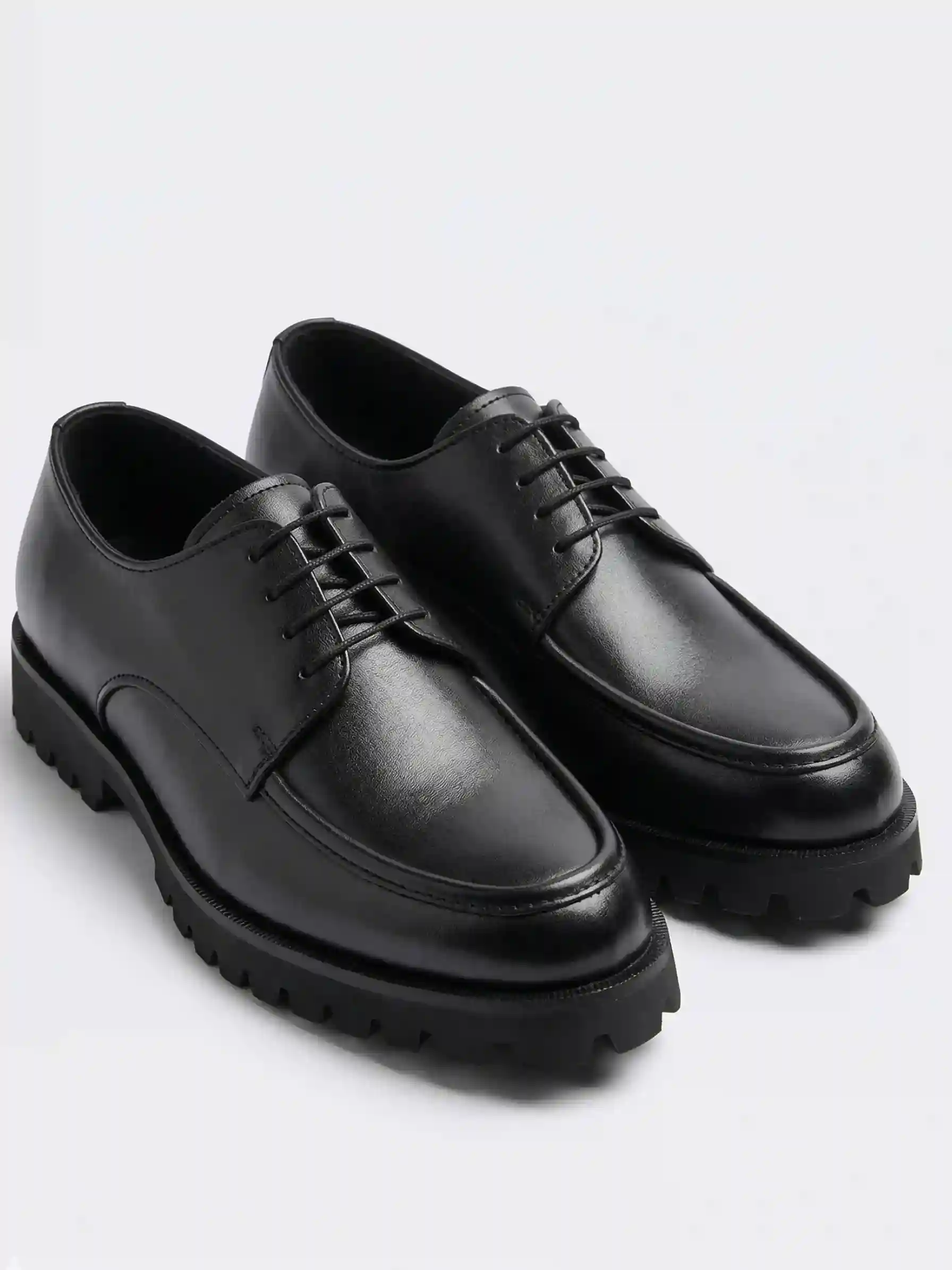 The Vanguard – Black Leather Derby Shoes