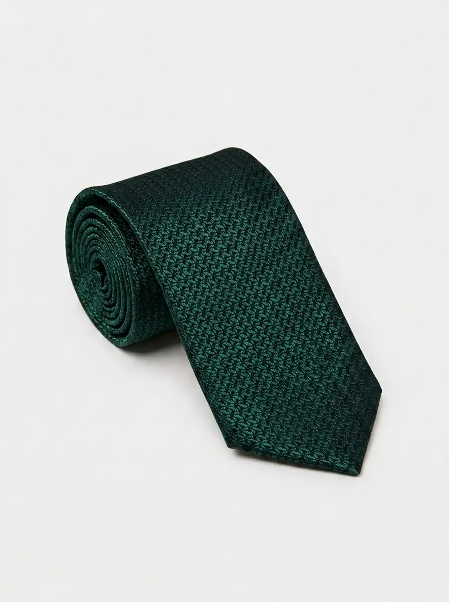 Green Textured Teal Tie