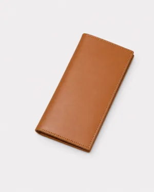 Tan Leather Long Wallet